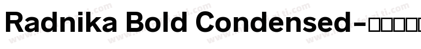 Radnika Bold Condensed字体转换